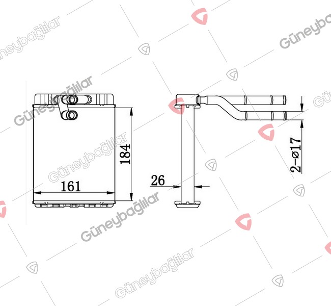 HY61-M001A - 972135H201 - KALORIFER RADYATORU ALUMINYUM