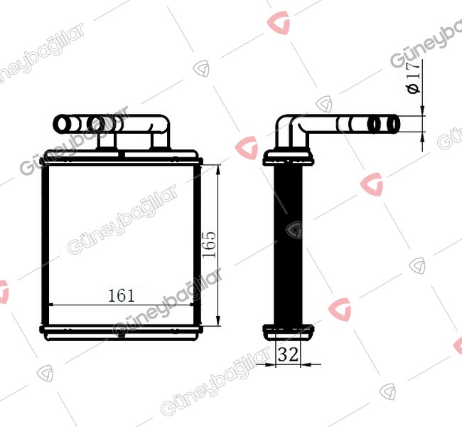 IZ02-M121C - 8971016370/8972409410 - KALORIFER RADYATORU (160x160) ALUMINYUM