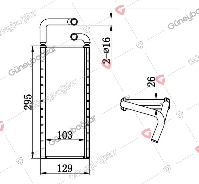 IZ05-M118B - 8980485080 - KALORIFER RADYATORU ALUMINYUM