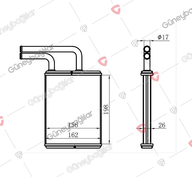 MB01-M085B - ME749364 - KALORIFER RADYATORU (160x160) ALUMINYUM