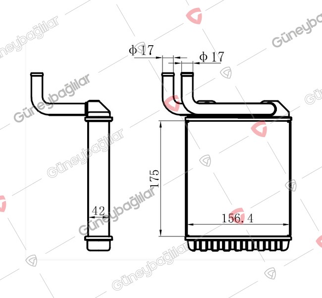 MB01-M211C - MC148142 - KALORIFER RADYATORU (180X160) ALUMINYUM